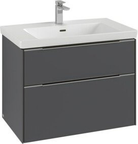 Villeroy & Boch Waschtischunterschrank Subway 3.0 in Grau Matt mit integrierter LED-Beleuchtung, Wandmontage, B/T/H: 77,2 x 57,6 x 47,8 cm - Bild 1
