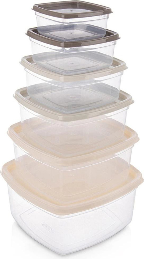 Northix Set mit luftdichten Lebensmittelbehältern, 6-teilig, verschiedene Größen - Bild 1