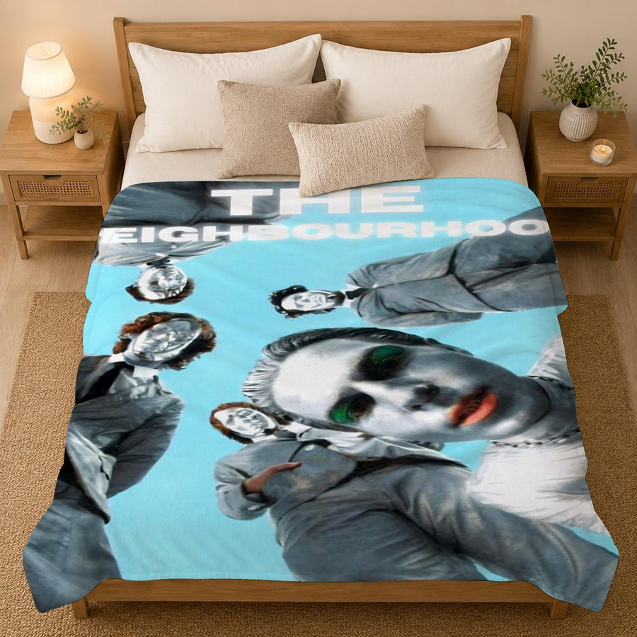 The Neighbourhood Band Wurfdecke aus Flanell in Multicolour, B/B: 75 x 90 cm - Bild 3