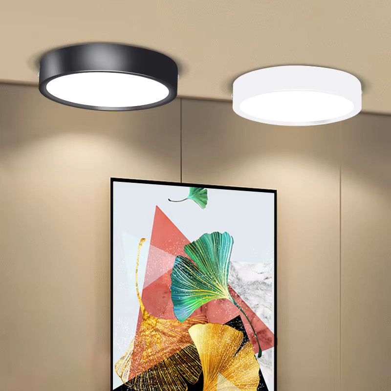 LANGYUE LED-Aufputz-Deckenleuchte in Weiß, runde ultraflache Deckenbeleuchtung aus Aluminium für das Wohnzimmer - Bild 2