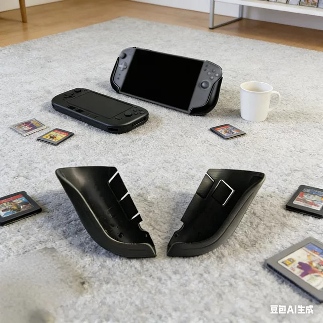 iHseno Ergonomischer 3D-gedruckter Griff für Legion-Go 2 in Schwarz, Rutschfeste Schutzhülle für Handheld-Spielkonsolen - Bild 1