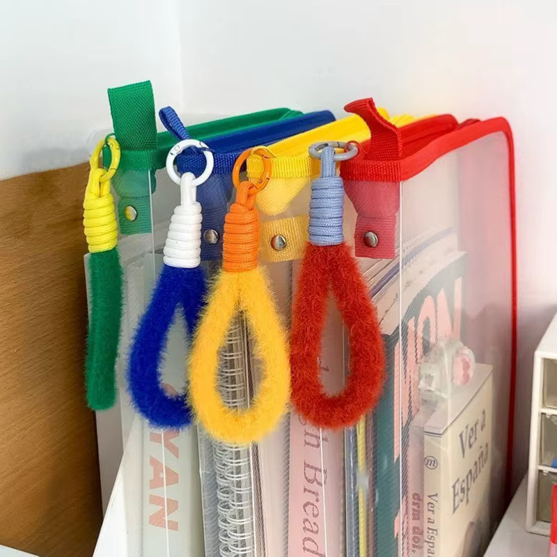Transparente Dokumententasche mit Reißverschluss in Gelb, große Aufbewahrungstasche aus Kunststoff - Bild 3