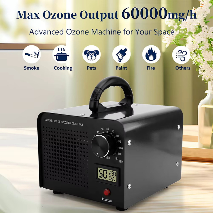 Podofo Luftreinigungs-Ozongenerator in Schwarz mit 60000 mg/h Ozonleistung für kommerzielle und industrielle Anwendungen - Bild 4