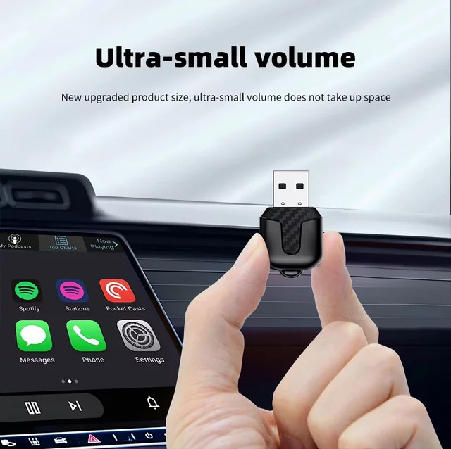 Torek Kabelloser CarPlay und Android Auto Adapter 2025 in Schwarz mit 5 GHz WLAN und Bluetooth 5.0 für werkseitig verkabelte Systeme - Bild 1