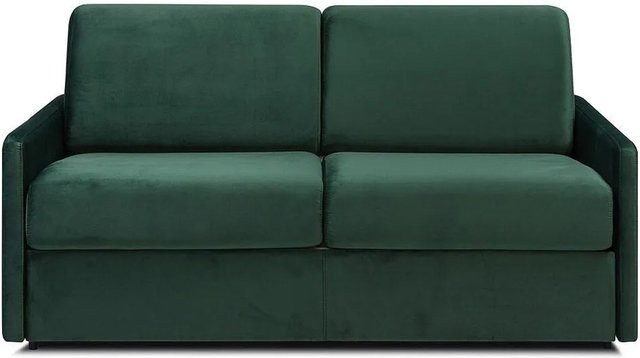 Vente-unique Schlafsofa Calife in Tannengrün mit Samtbezug und Schaumstoffpolsterung, Breite: 150 cm - Bild 1