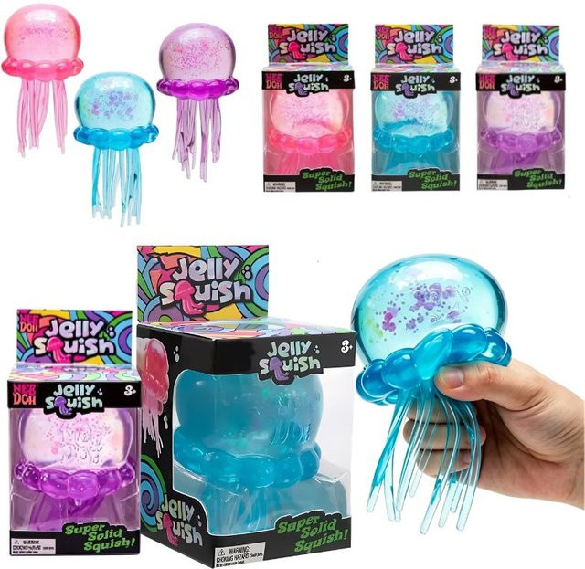 Schylling NeeDoh Fuzz Ball Quallen-Quetschspielzeug in Multicolour zur Stresslinderung und als sensorisches Spielzeug - Bild 1