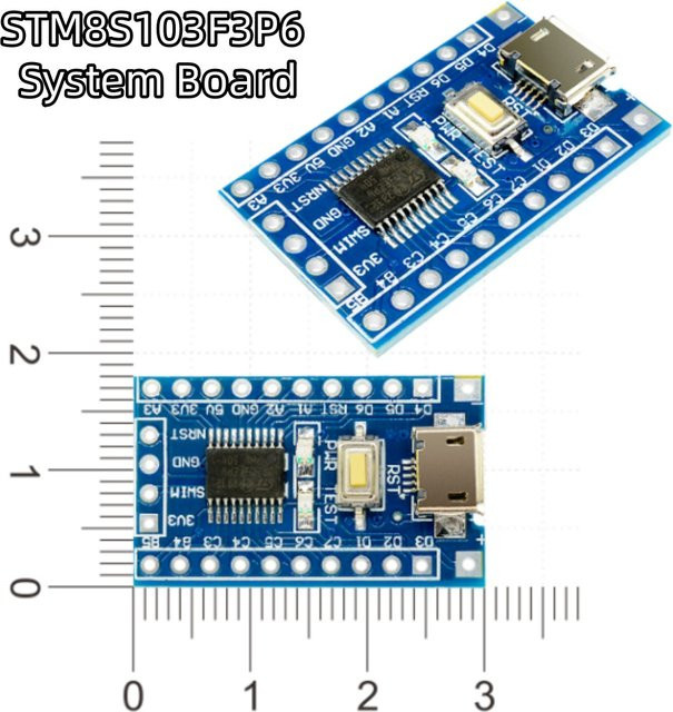 STM8S103F3P6 Systemplatine STM8S Entwicklungsplatine Minimum Core Board mit Micro USB in Blau für Arduino STM DIY KIT - Bild 1