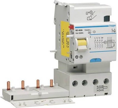 Hager FI-Block RCD 4polig 63A 230V in Weiß - Bild 1