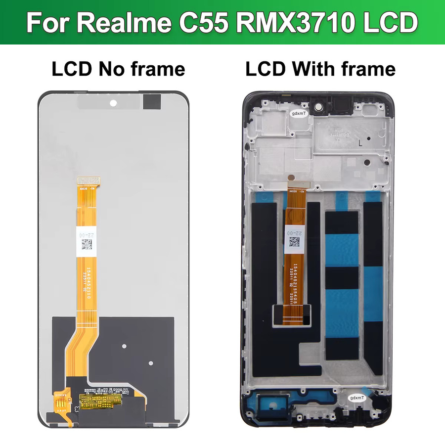 LCD Display Touchscreen Digitizer Montage für OPPO Realme C55 RMX3710 in Schwarz Ersatzteil zur Reparatur - Bild 3