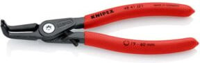 Knipex Präzisions-Sicherungsringzange 48 41 J21 für Innenringe 16-60 mm, abgewinkelt 90 Grad, grau/rot mit Kunststoffoberfläche - Bild 1