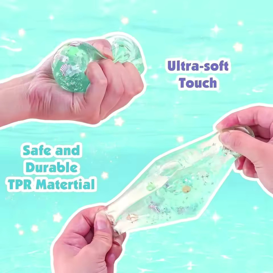 Taba Squishy Stressbälle Würfel, Ozean Sensorisches Zappelspielzeug, 1 Stück - Bild 2