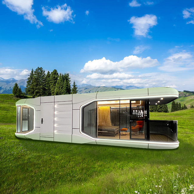 ZZREALLY Modernes Kapselhaus mit 2 Schlafzimmern als vorgefertigter Containerhaus-Modulbau in Weiß - Bild 1