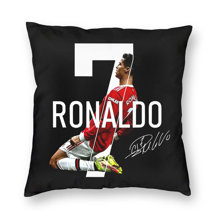 Dekorativer Kissenbezug Cristiano Ronaldo CR7 aus Kurzplüsch, Mehrfarbig, B/B: 55 x 55 cm - Bild 4