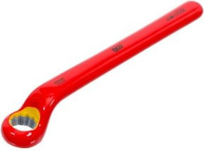 BGS VDE-Einringschlüssel aus Chrom-Vanadium-Stahl, tief gekröpft, SW 24 mm, rot - Bild 1