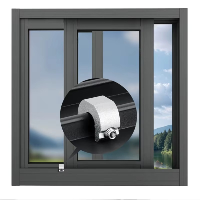 Aluminium Legierung Fenster Stopper und Schiebetür Limiter in Silber zur Kindersicherung und als Anti-Diebstahl-Schloss - Bild 3