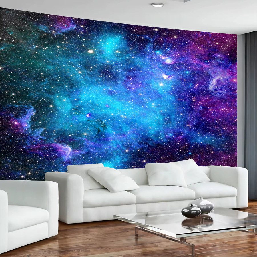 VIKAMA Wandteppich mit Sternenhimmel-Motiv in Multicolour, rechteckiger Textil-Wandteppich für deine Inneneinrichtung - Bild 4