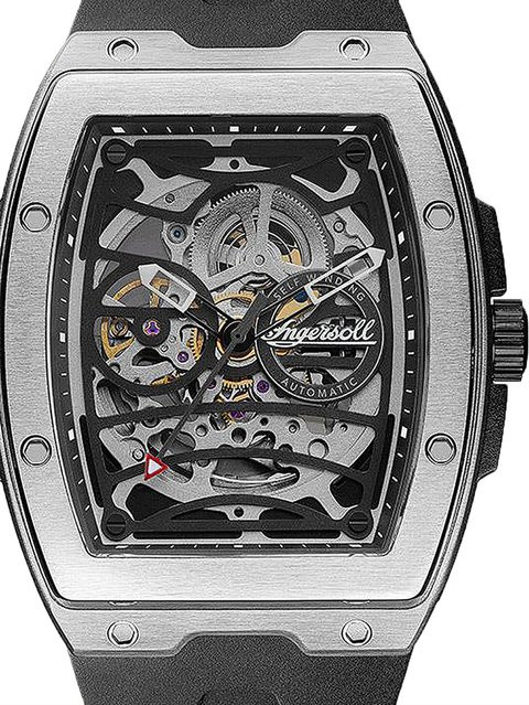 Ingersoll Automatik Herrenuhr, Edelstahl, Schwarz, 45 mm, Silikon - Bild 1