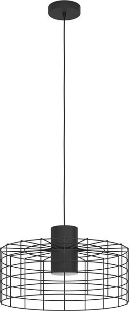 Eglo Pendelleuchte Milligan 1-flammig im Industrial-Stil, Durchmesser: 48 cm, Schwarz-Weiß - Bild 1
