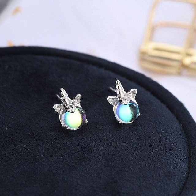 Ohrstecker 925 Silber, Opal, Damen - Bild 1