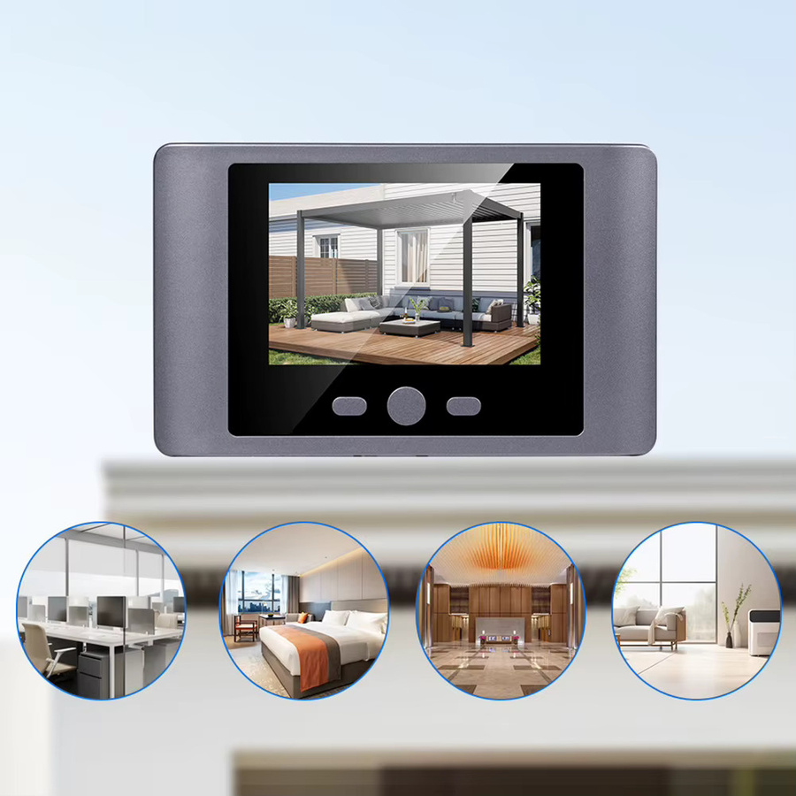 ALLOET Mini-Spionkamera für Türen mit PIR-Bewegungserkennung und 2,8 Zoll Display in Grau mit Wi-Fi - Bild 3
