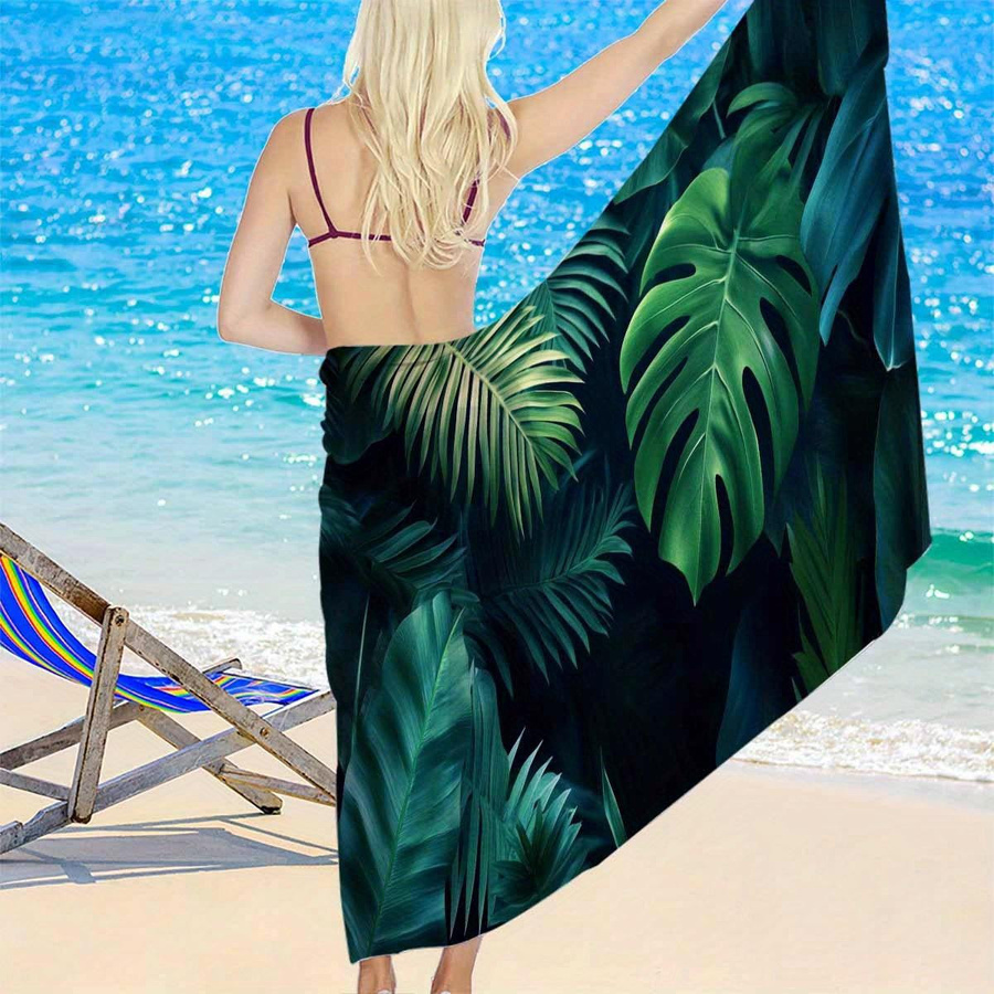 Ka Chen Muda Tropisches Blatt Pareo Stranddecke, schnelltrocknend und saugfähig, B: 40 cm, H: 60 cm - Bild 3
