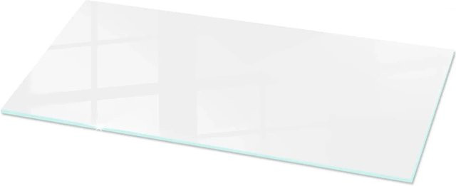 Tulup Tischplatte aus Glas in Weiß, glatt und rechteckig, B/T: 125 x 50 cm - Bild 1