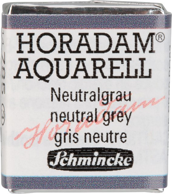 Schmincke HORADAM Aquarellfarbe Neutralgrau im 1/2 Näpfchen - Bild 1