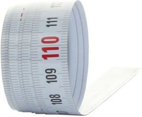 Hedue Skalenbandmaß X120 in Weiß und Stahl mit 2m Länge - Bild 1