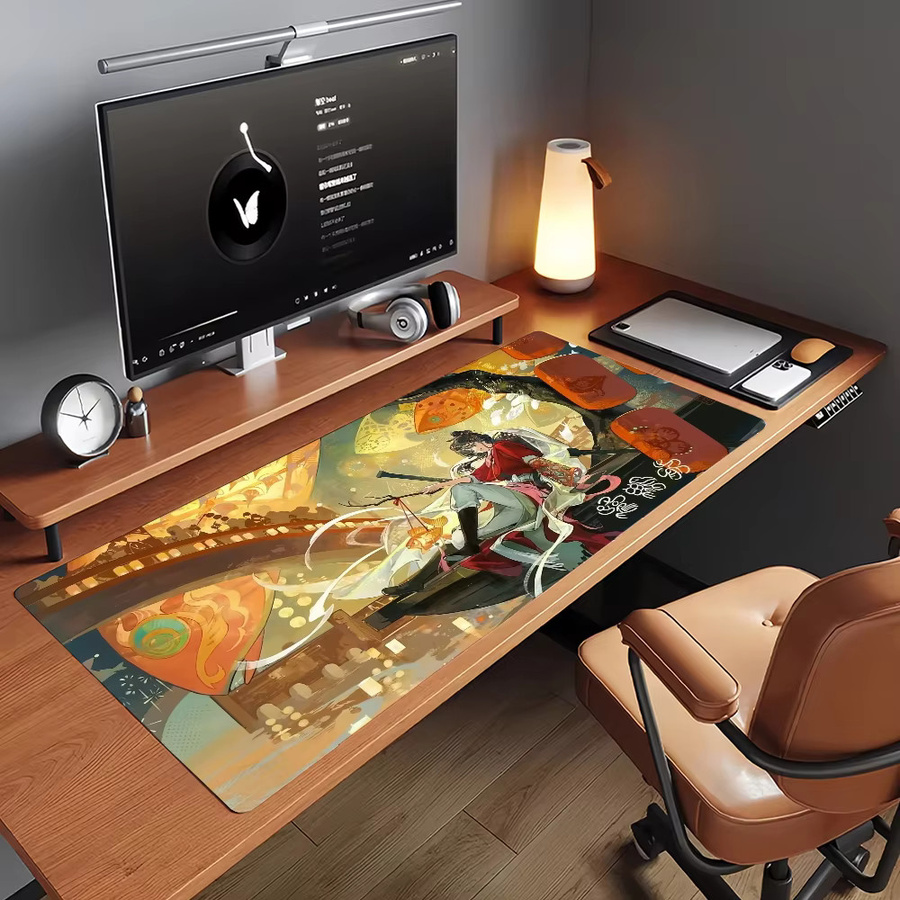 Game Reverse 1999 Paper Heron Mauspad in Multicolour, rutschfeste Gamer-Schreibtischunterlage für Laptop und Büro - Bild 2
