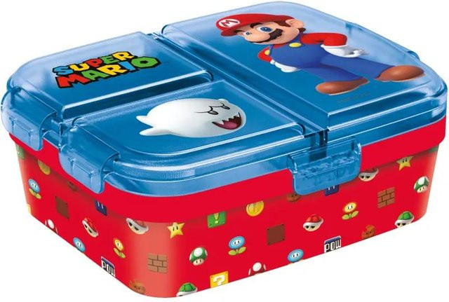 Super Mario Brotdose mit Fächern und Snap-Lid in Multicolour von SuperMerchantEU - Bild 1