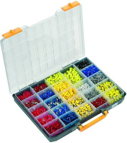 Weidmüller Quetschverbinder-Sortiment 0,50 mm² bis 6 mm² in Weiß, Grau, Rot, Schwarz, Blau und Gelb, 4500 Stück - Bild 1
