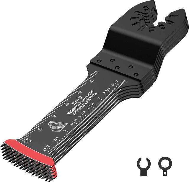 5-teiliges HOMEFISH Oszillierendes Sägeblatt-Set, Universelle Multitool-Klingen für Holz und Kunststoff - Bild 1