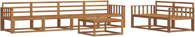 vidaXL Outdoor-Sofagarnitur 7-teilig aus Massivholz Akazie in Braun - Bild 1