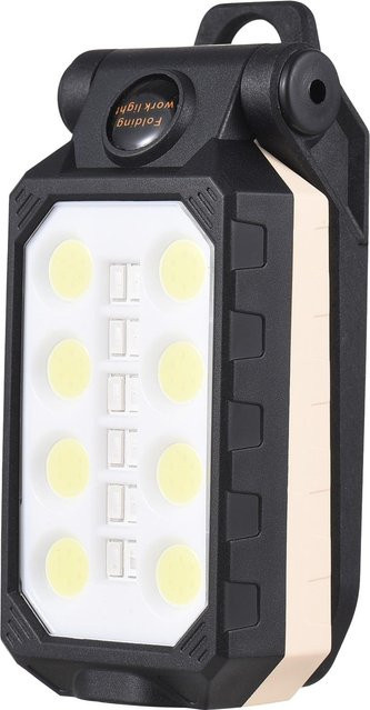 Aoresac COB-Arbeitsleuchte LED-Taschenlampe mit Magnetfuß und Aufhängehaken, USB-wiederaufladbar, Schwarz/Weiß - Bild 1