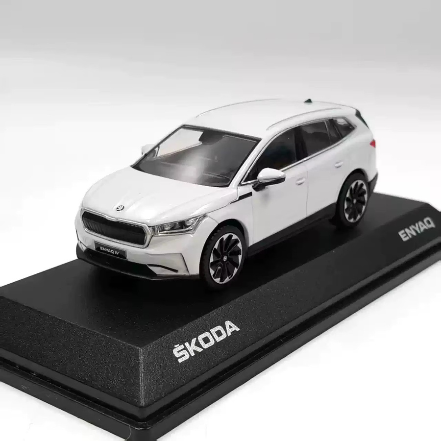 SKODA Enyaq iV SUV, Miniaturmodellauto, 1:43, Metall, Weiß - Bild 2