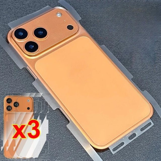 Kratzfeste matte Rückseitenfolie für Apple iPhone 17 16 15 14 13 12 11 Pro Max in Transparent - Bild 1