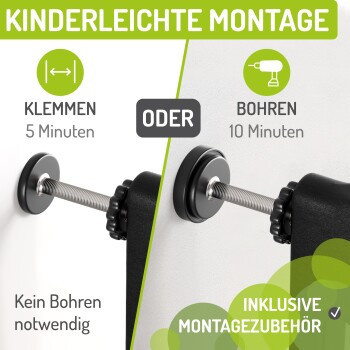 bomi Türschutzgitter Miko aus Metall in Schwarz, Breite: 63-111 cm - Bild 2