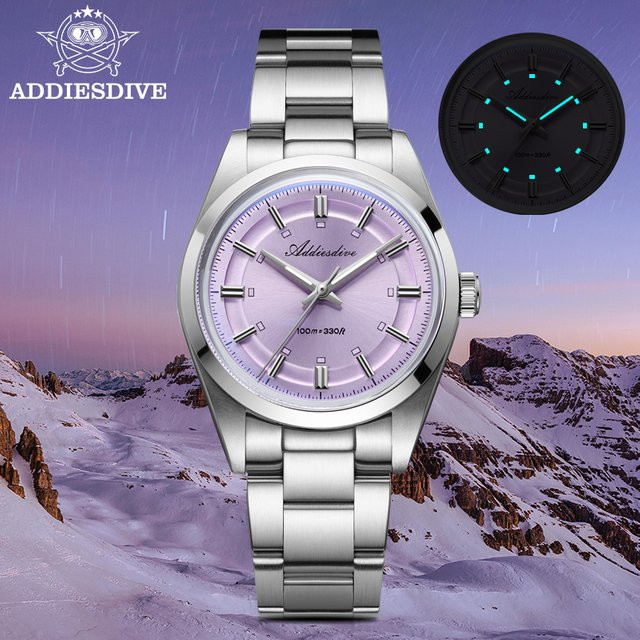 ADDIESDIVE Armbanduhr Quarz, Edelstahl, Silber, Herren - Bild 1