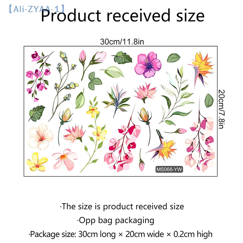 JETTING Blumen Wandaufkleber und Spiegelaufkleber für ästhetische Dekoration in Badezimmer und Schlafzimmer - Bild 1