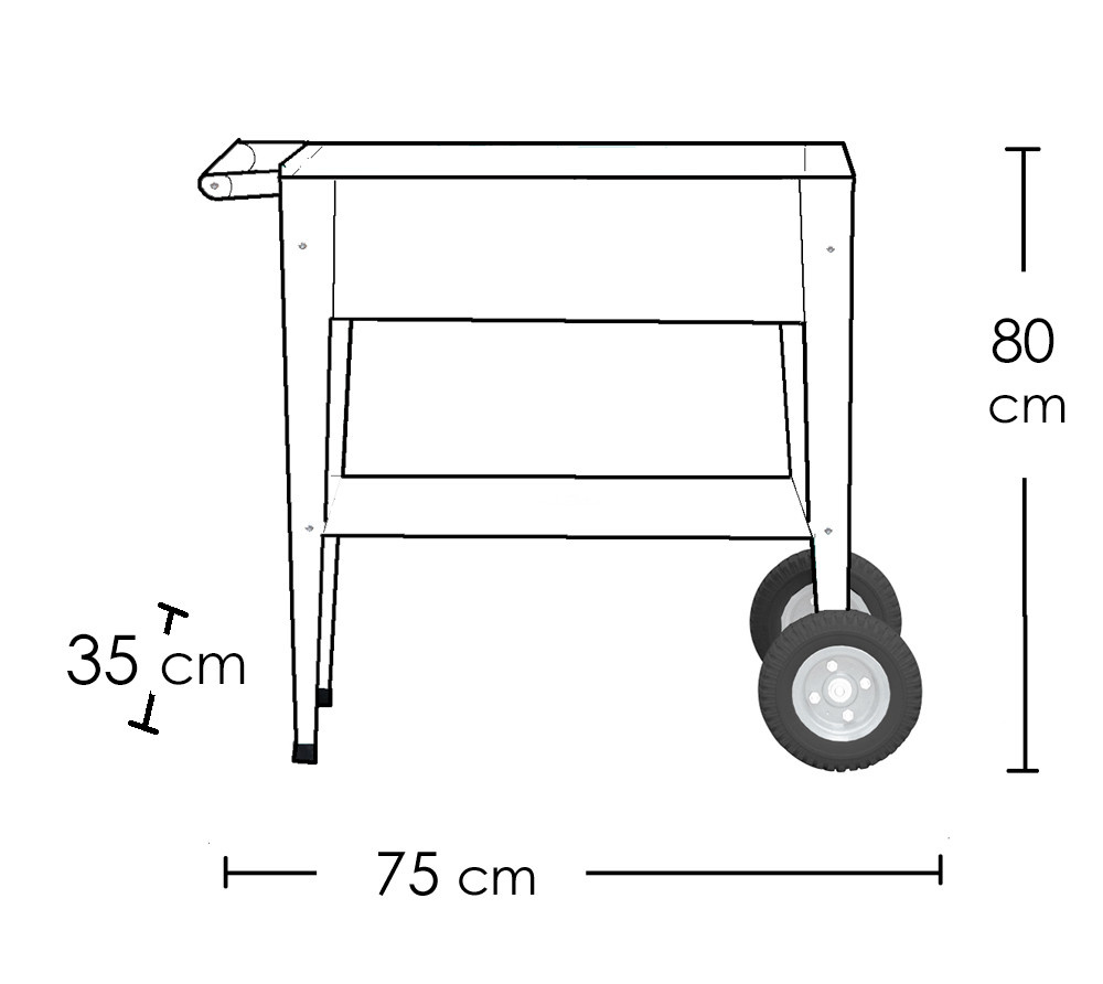 Hestera Metall Hochbeet Kräuterfabrik Urban in Anthrazit mit Abstellfläche, B: 75 cm, T: 35 cm, H: 80 cm - Bild 2