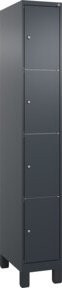 C+P Schließfachschrank Classic PLUS mit 1 Abteil und Füßen, Farbe Anthrazitgrau, B/T/H: 30 x 50 x 195 cm - Bild 1