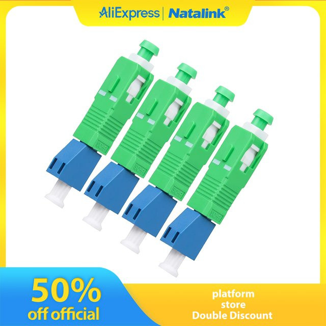 NAtalink Singlemode-Adapter SC/APC-Stecker auf LC/UPC-Buchse für Glasfaser und FTTH in Multicolour - Bild 1