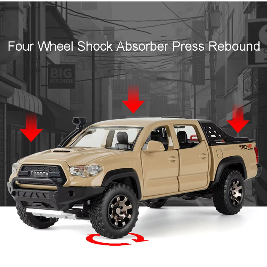 MAKEDA Tacoma Tundra Pickup Modell, 1:32, Metall, mit Licht und Sound, Blau - Bild 2