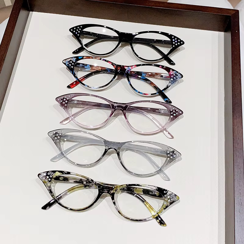 Handgefertigte Lesebrille Damen, Vollrand, Cat-Eye, Anti Blue Light - Bild 3