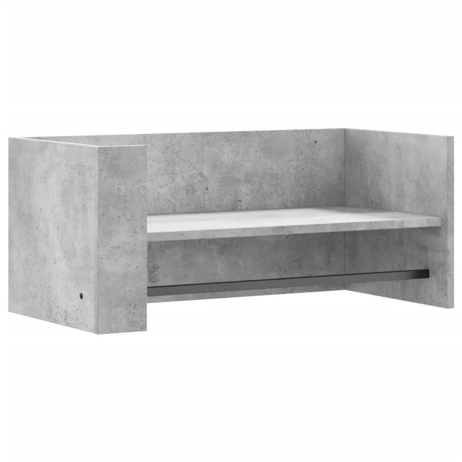 vidaXL Wandregal aus Holzwerkstoff in Betongrau, B/T/H: 70,5 x 35 x 30,5 cm - Bild 2