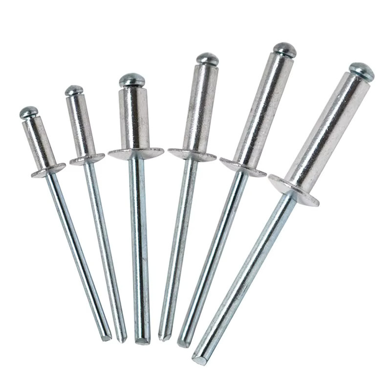 215-teiliges Aluminium-Nietenset mit Kuppelkopf in Silber - Bild 1
