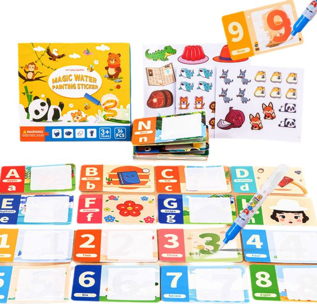 Datgo Montessori Aufkleber-Puzzles, Spielbuch, ab 3 Jahre - Bild 1
