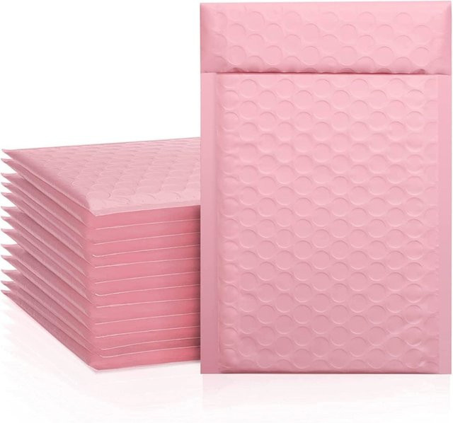 10 Stück Perlglanz Blasenverpackungen Rosa, Selbstklebende Schaumstoff-Versandtaschen aus Kunststoff für Kleidung und Expressversand - Bild 1
