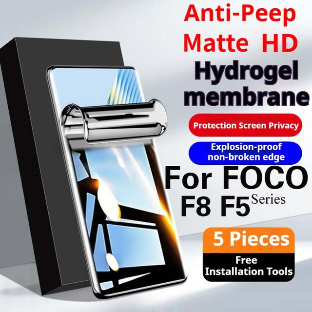MAOSENGUOJI F8Ultra Matte Hydrogel-Schutzfolie für POCO F8 Pro, POCO X8Pro Max und F5 Pro, Transparent mit Sichtschutz und HD-Qualität - Bild 1