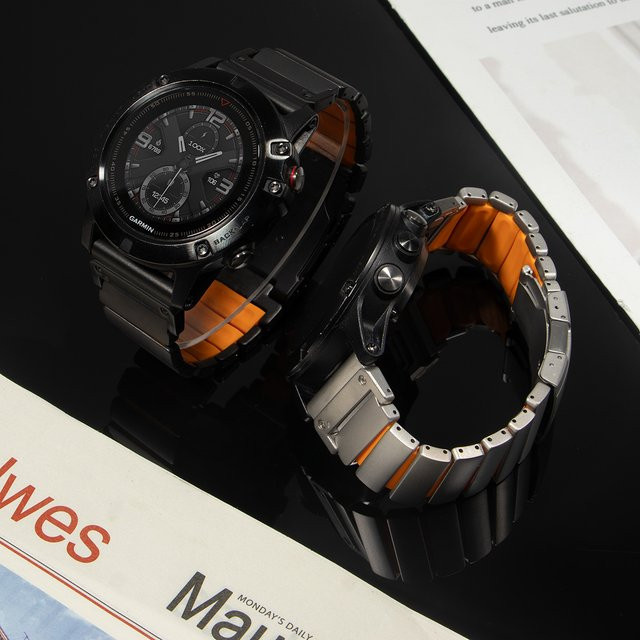 OAKCHARM Uhrenarmband Titan, Kautschuk, Schwarz, Unisex - Bild 1